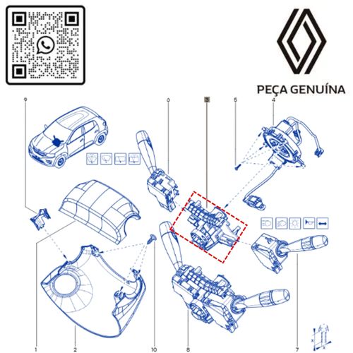 RN 71546R 255671546R CINTA CONTATOR ROTATIVO AIR BAG KWID 3